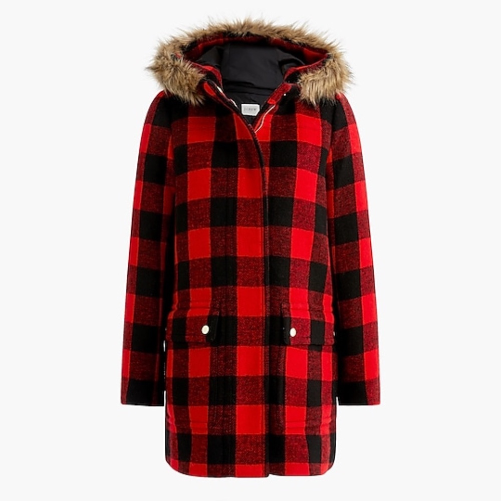 Vail Parka Buffalo Check Red Plaid size 12